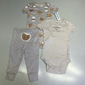 CARTERS (SET OF 3) 100% Cotton Milk & Cookies Set  Baby's Sz 12M Grey 1T122410