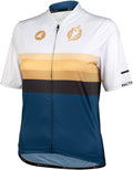 Salsa Latitude Women's Jersey - White Navy Blue Black  w/ Stripes Large