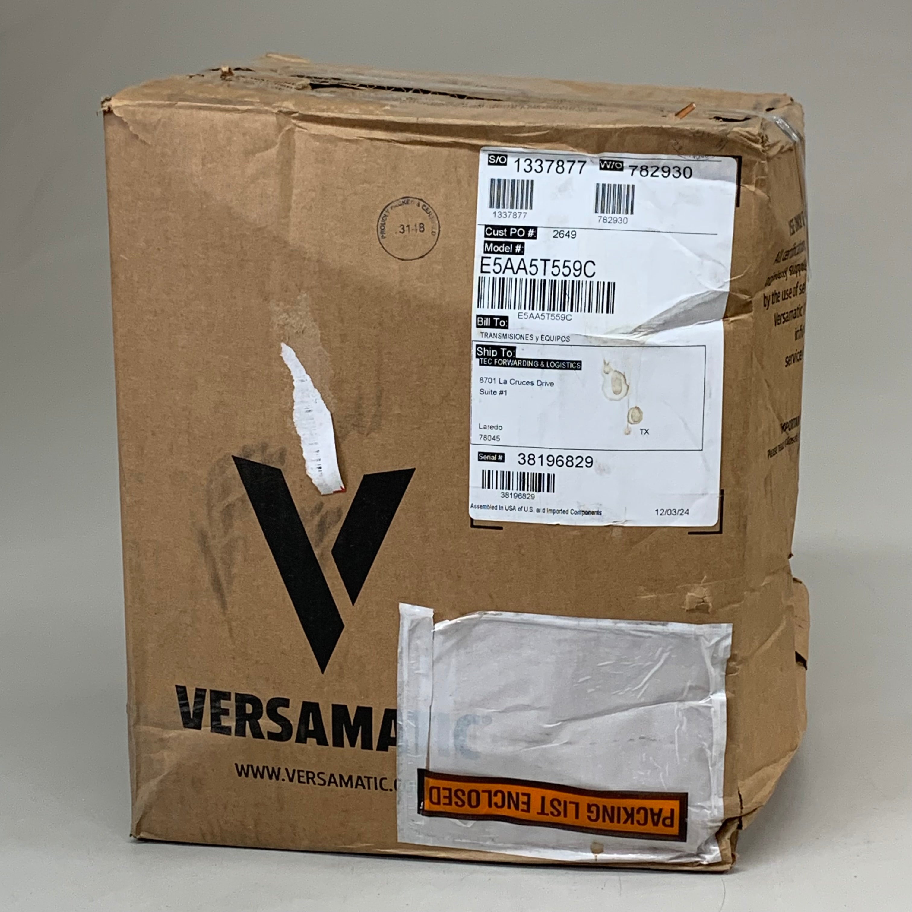 VERSAMATIC Air Operated Double Diaphragm Pump 1/2"  E5AP5T559C