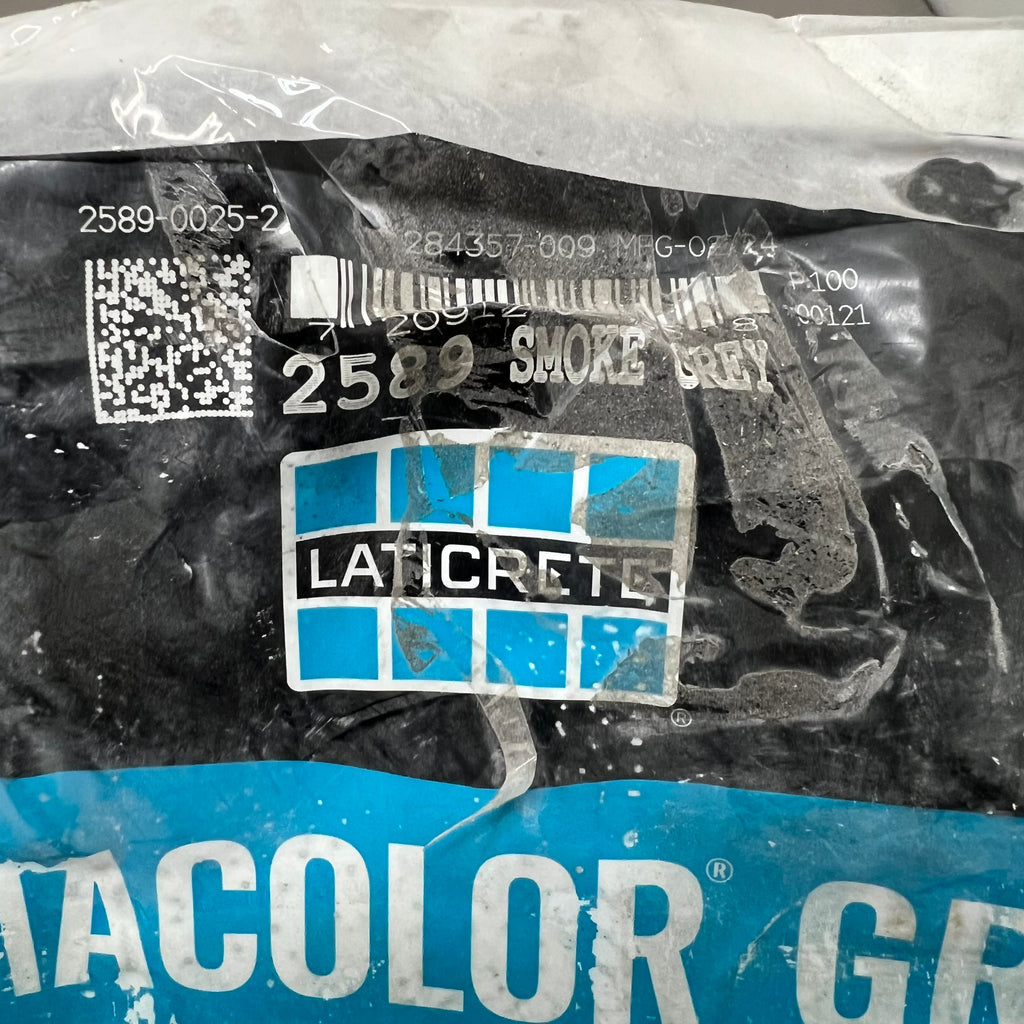 ZA@ LATICRETE Fast Set Polymer Fortified Permacolor Grout Smoke Grey 25lbs 2589-0025-2 (Damaged As-Is)