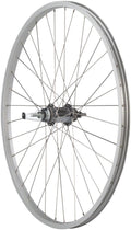 Quality Wheels Value Single Wall Series Coaster Brake Rear Wheel - 26" 3/8" x 124mm Coaster Brake 3 Prong Cog Silver 36H