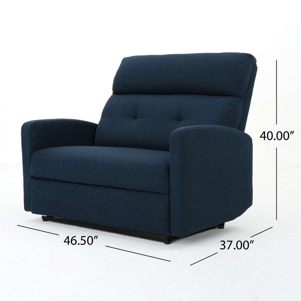 Alma Contemporary Upholstered Loveseat Recliner