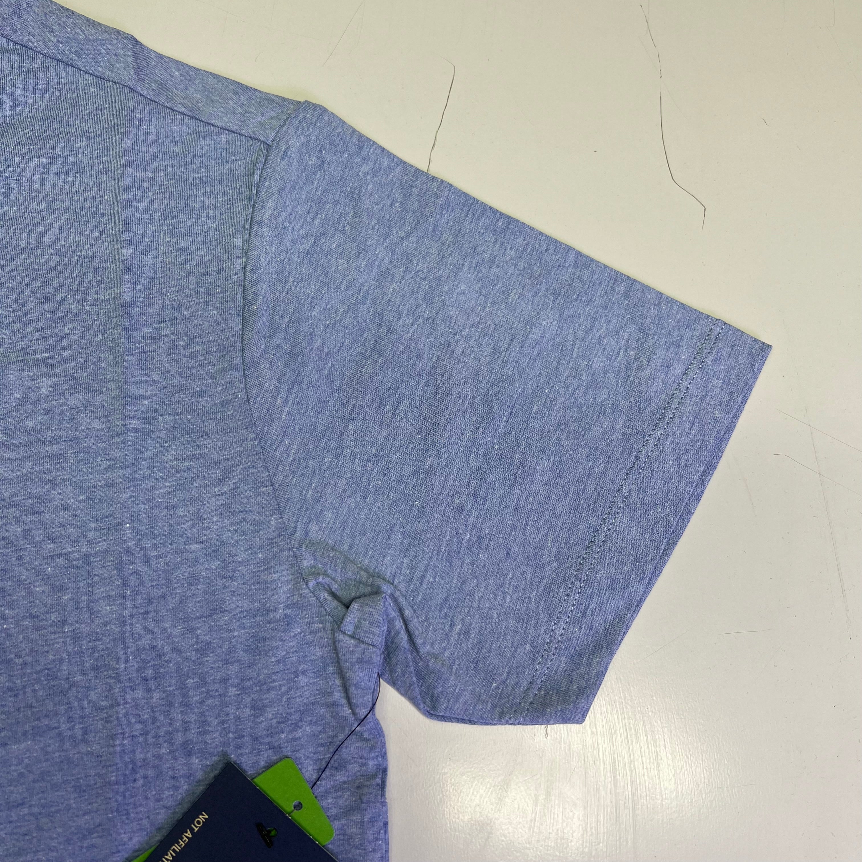 ZA@ U.S. POLO ASSN V-Neck Short Sleeve Tee Shirt Men's Sz XS Sedona Heather Blue
