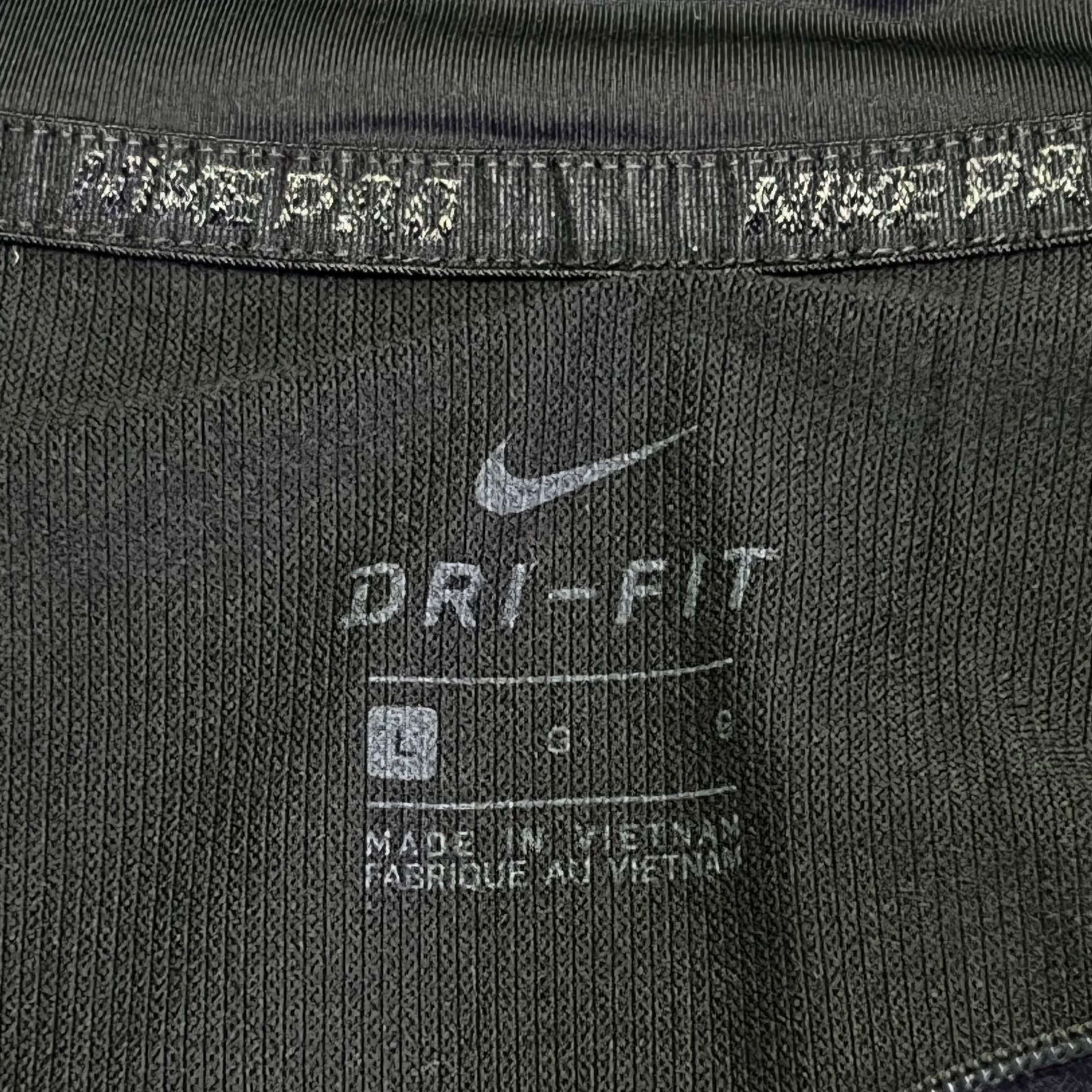 NIKE Nike Pro Warm Sweat Wicking Half Zip Jacket Slim Fit Women's Sz L Black