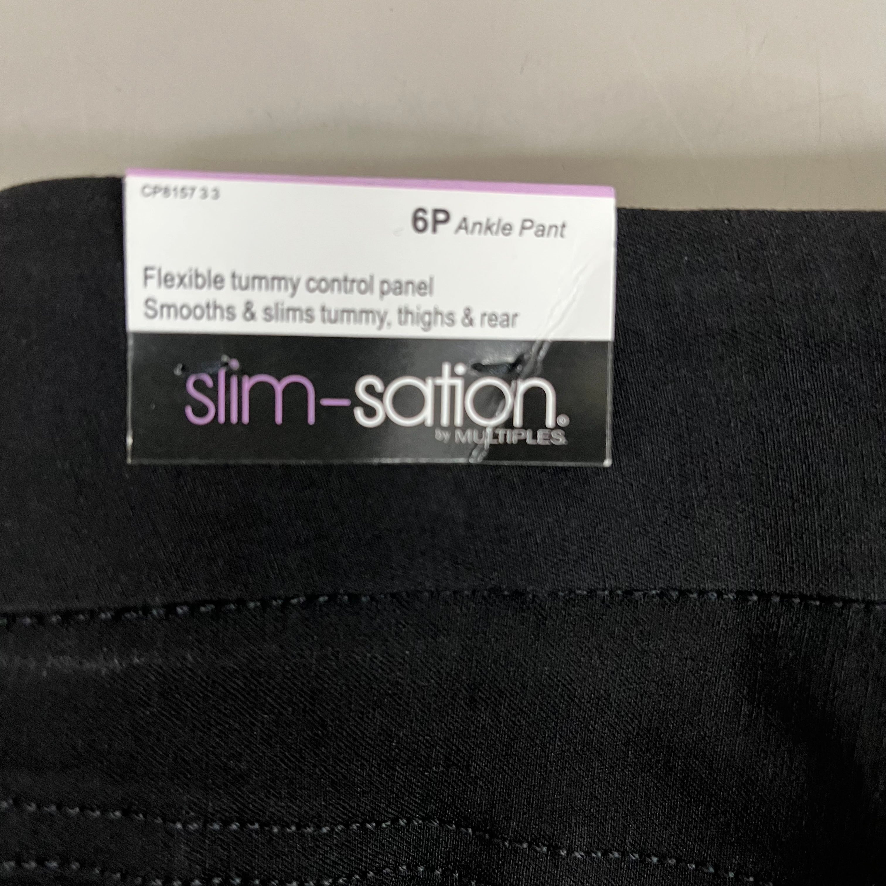 MULTIPLES Ankle Pants Petite Women's Sz 6P Black