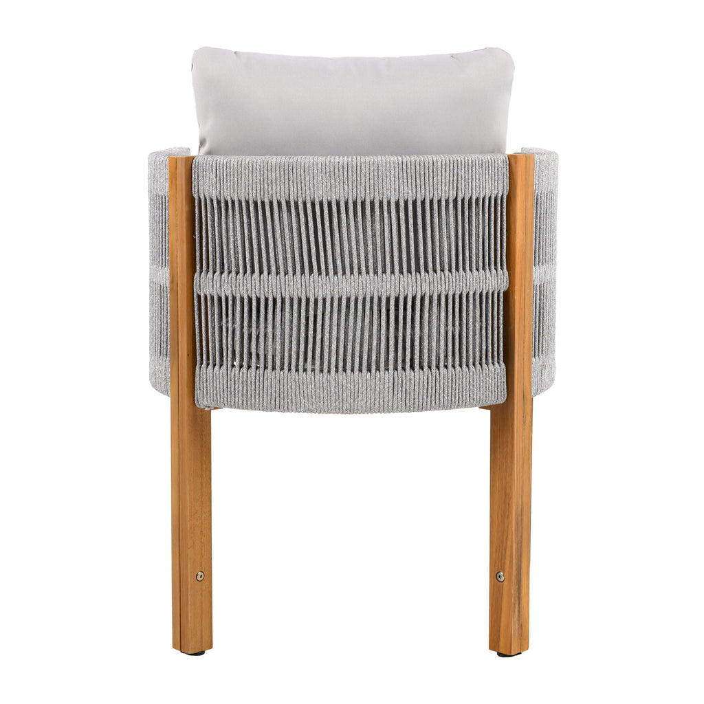 Outdoor Dining Chairs With Rope Handles (Set of 2)