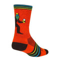 Sockguy Crew Brewfoot 6" Socks 5-9 Orange-Green