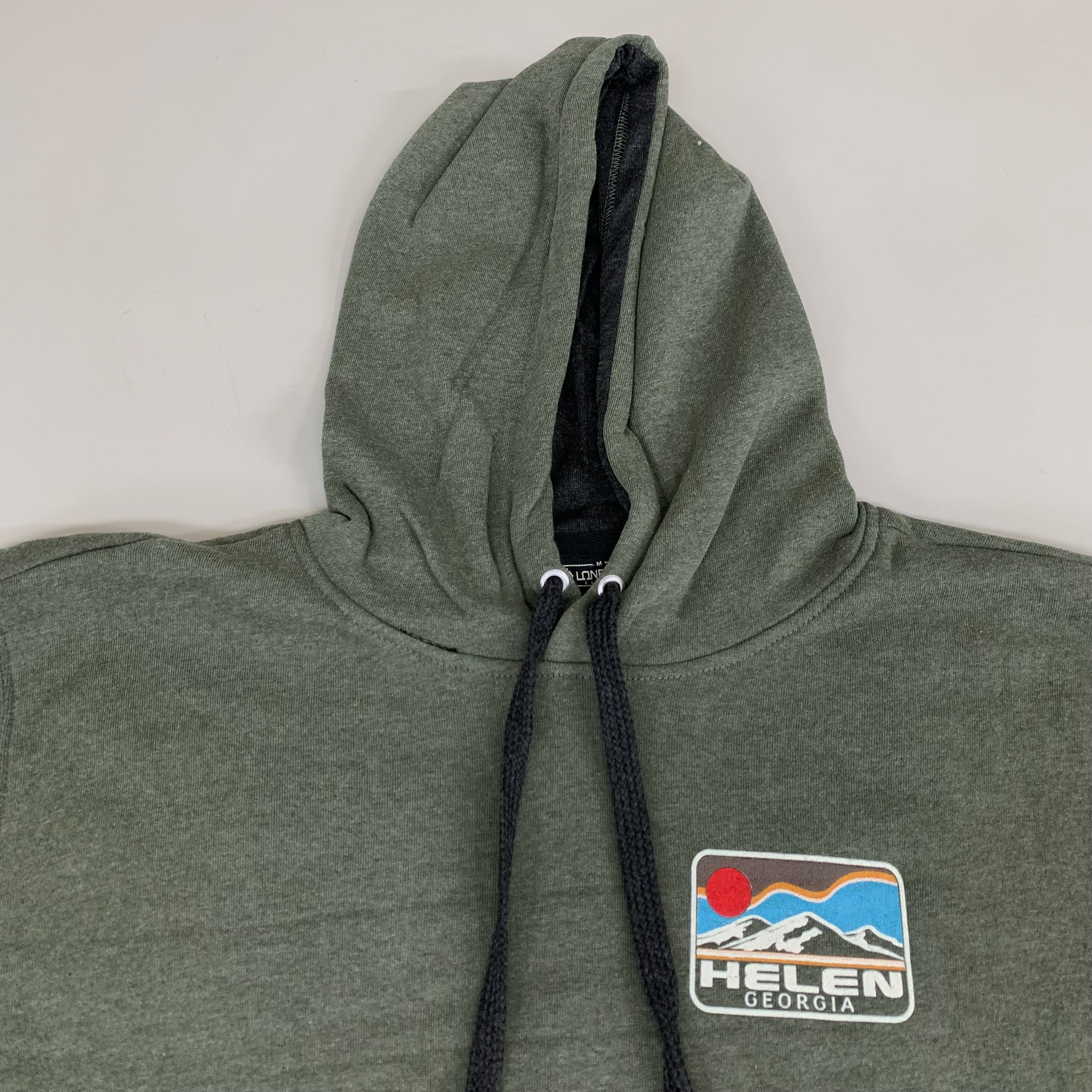 LONEROCK Helen Georgia Tie Hoodie Sz Large Green