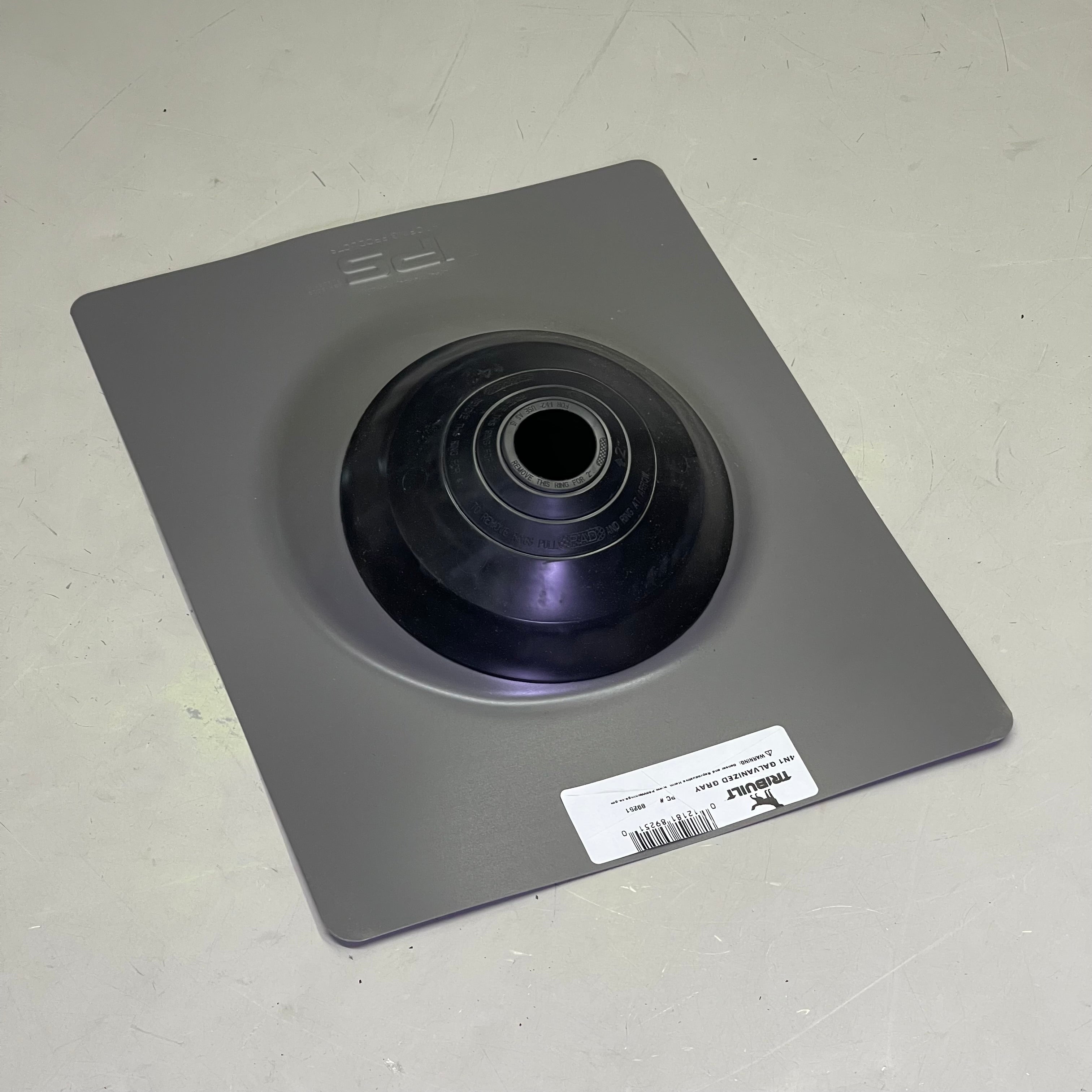 TRIBUILT 4N1 Galvanized Roof Flashing 12" x 16" Base Grey 89251