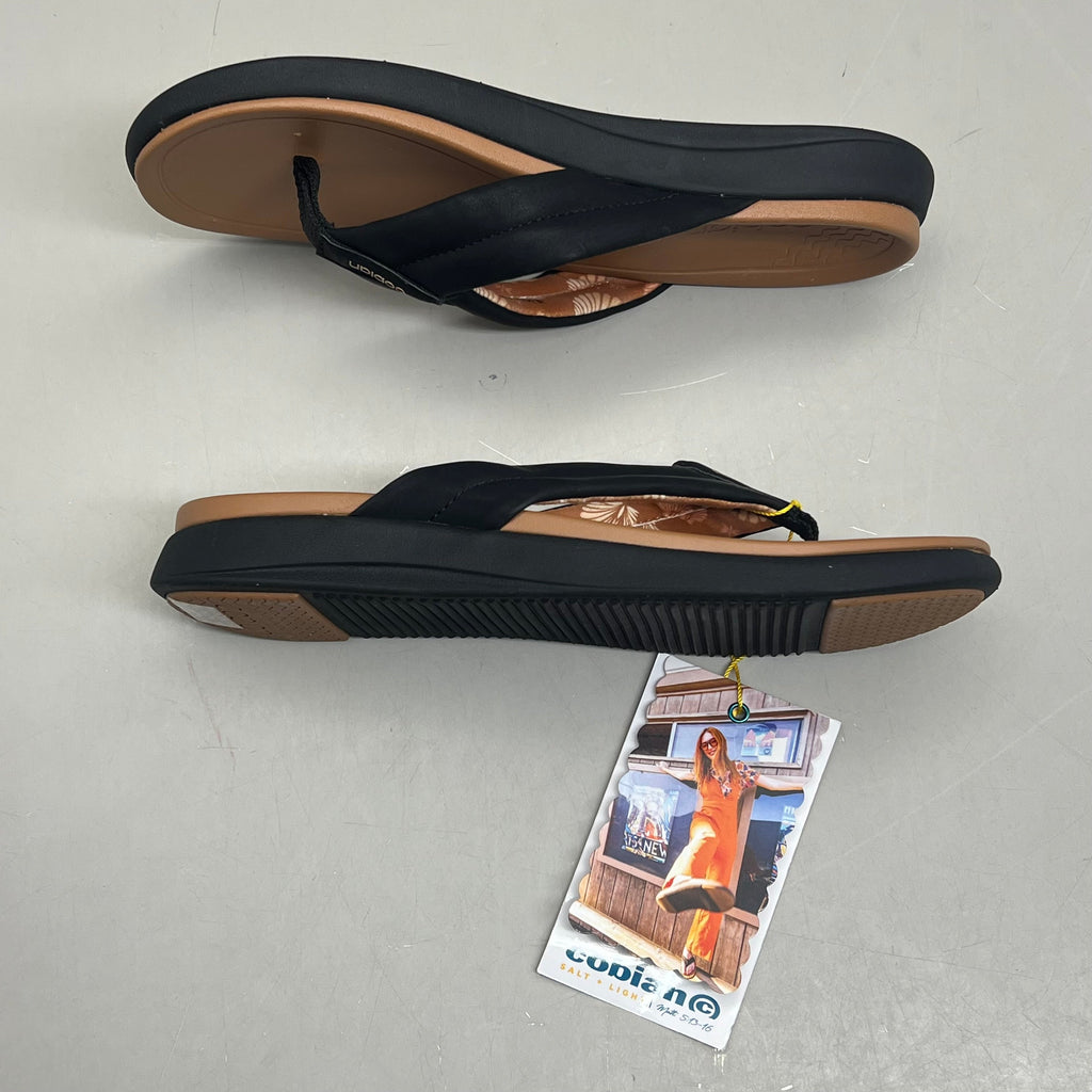COBIAN Darby Synthetic Suede Strap Sandals  Women's SZ 9, EU 39.5 Black DAR24-001-9