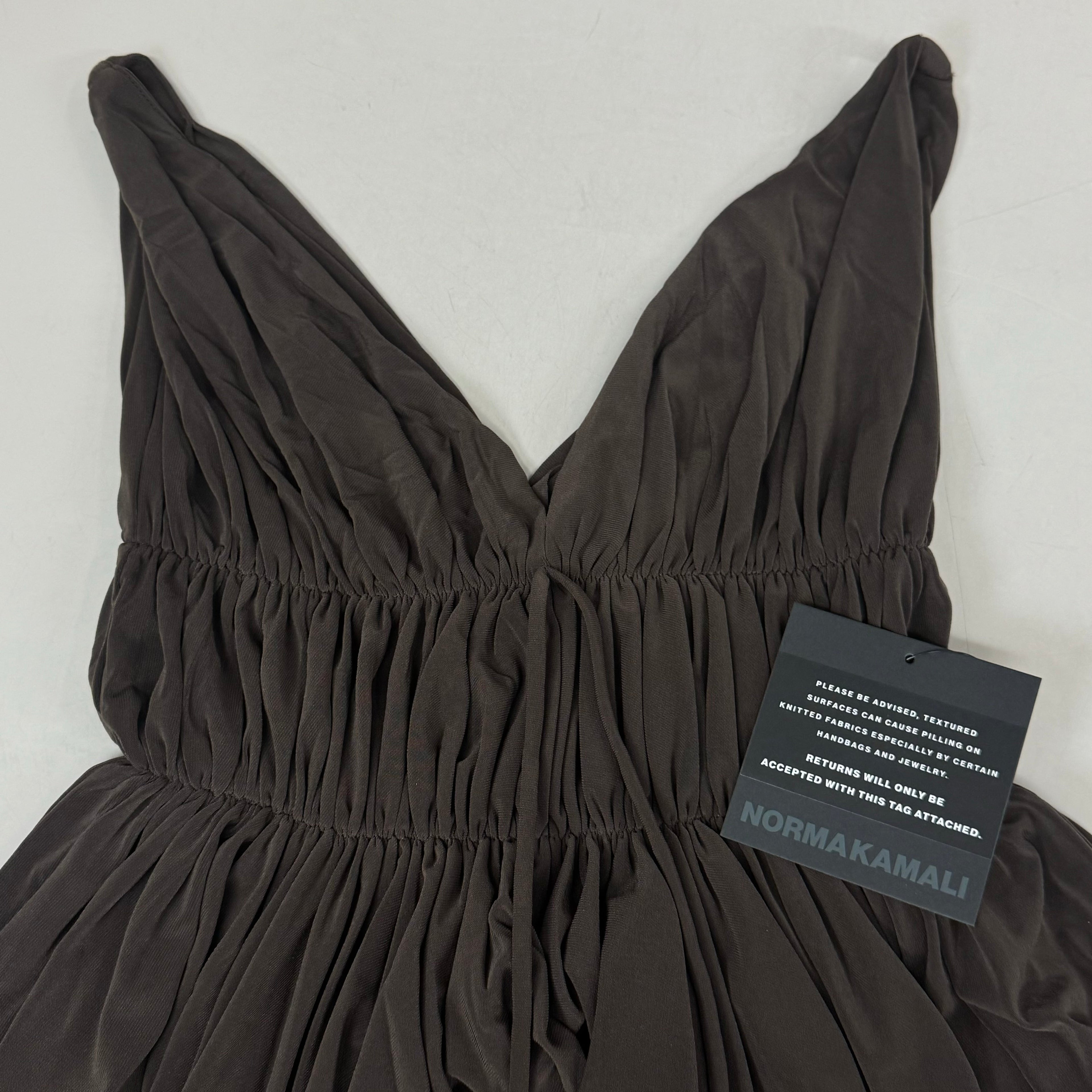 NORMA KAMALI Goddess Dress Unlined Women's Sz XS/34 Chocolate KK3233PL292028