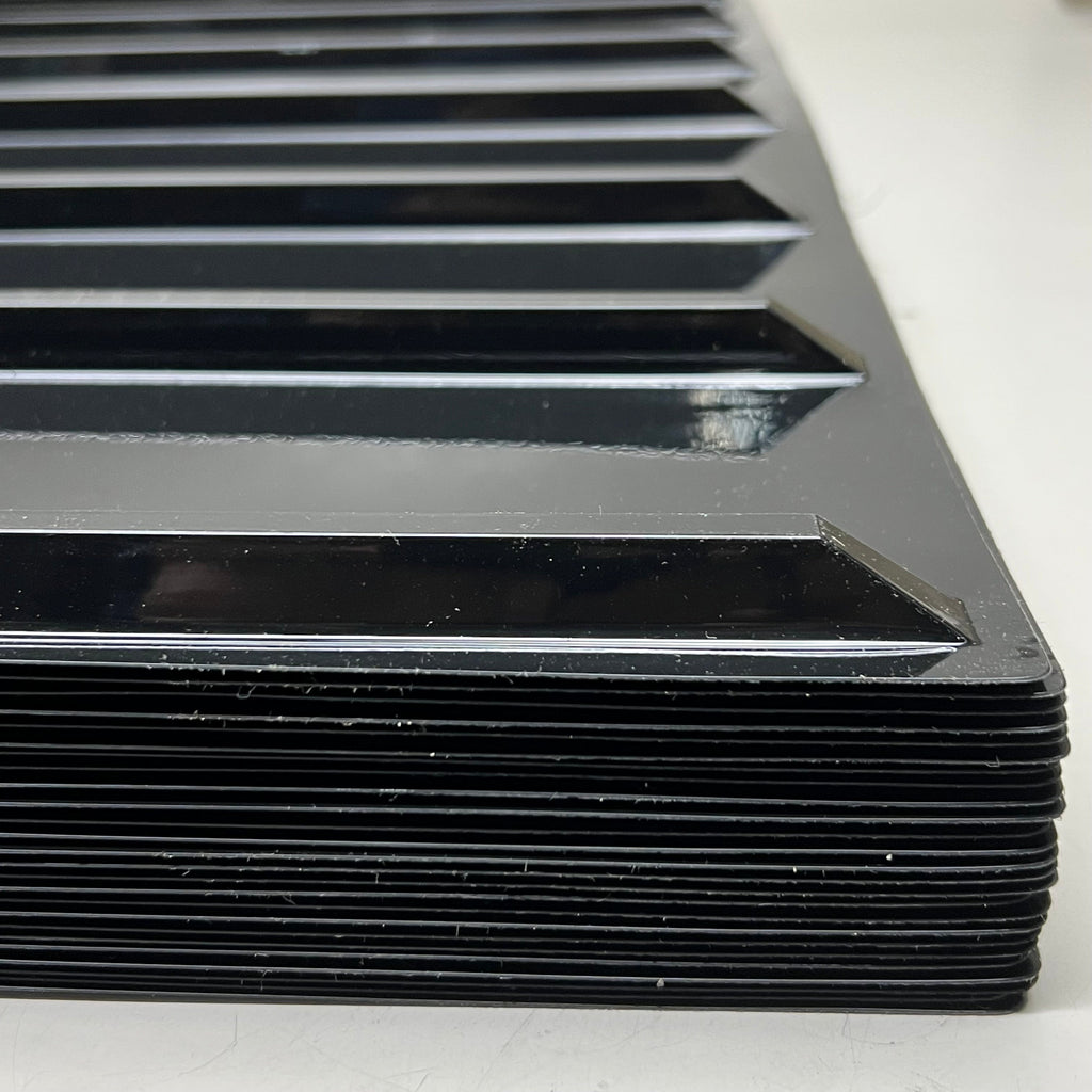 Ice Cream Shelf Liner (25 Pack) P/N 4565 Black 7-Channel Pint Trays