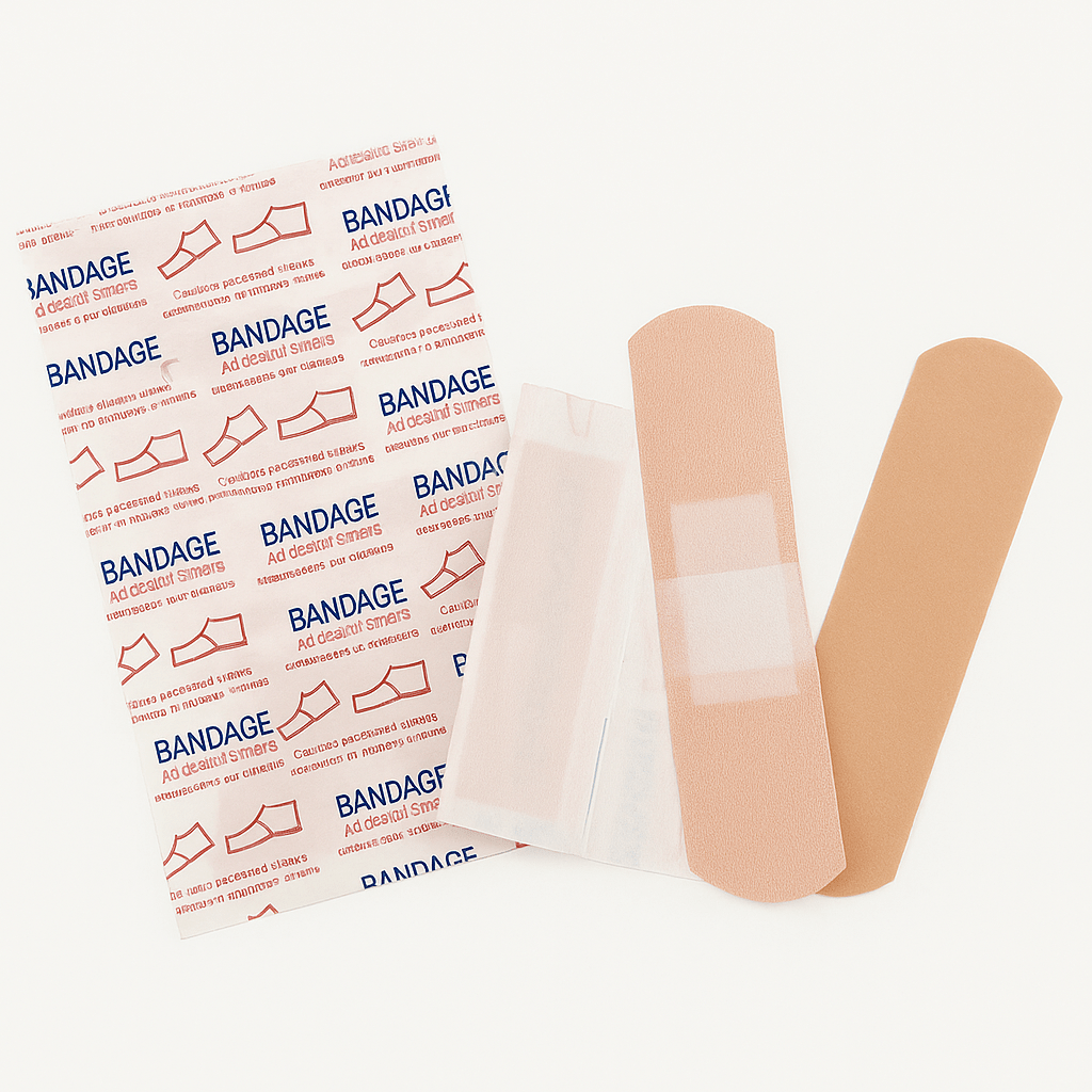 100 Piece Waterproof Adhesive Bandages | Breathable Hemostatic First Aid Strips