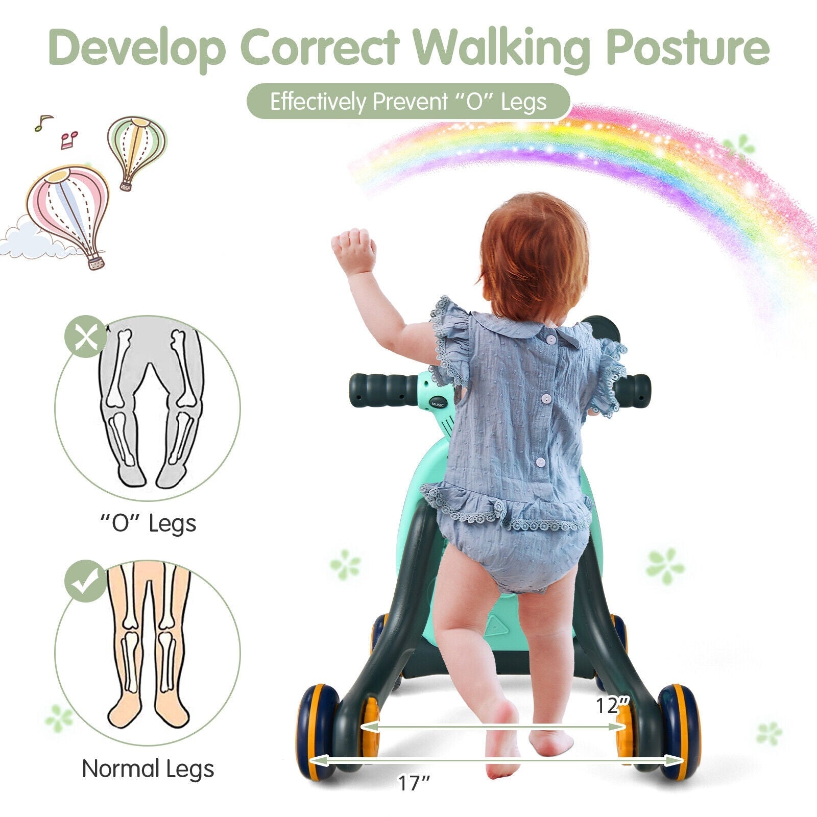 2-in-1 Baby Sit to Stand Learning Walker with Lights and Sounds