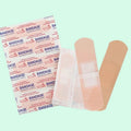 100 Piece Waterproof Adhesive Bandages | Breathable Hemostatic First Aid Strips