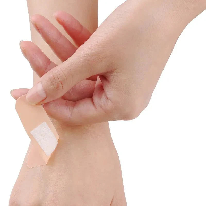 100 Piece Waterproof Adhesive Bandages | Breathable Hemostatic First Aid Strips
