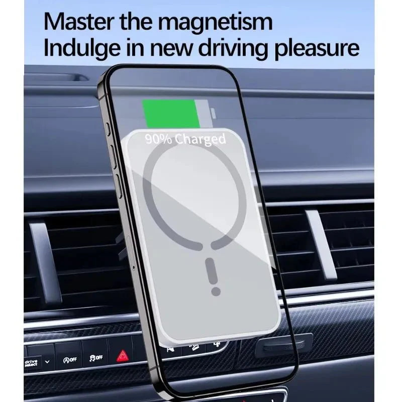 100W Magnetic Wireless Car Charger | Fast Car Phone Holder for iPhone 16 15 14 13 12