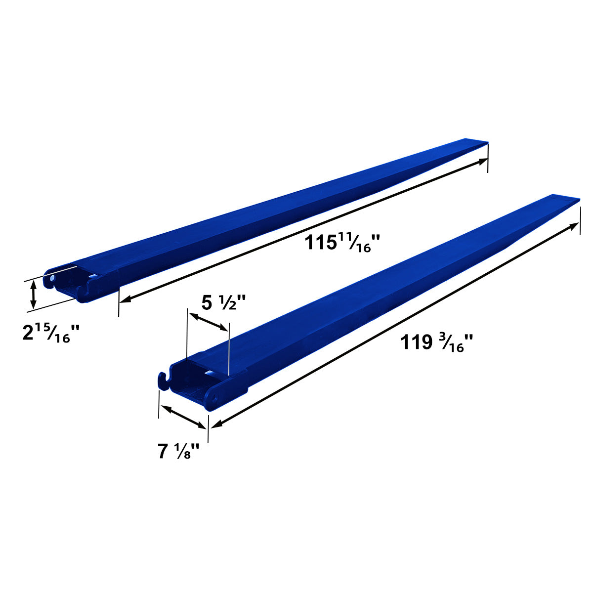 Greatbear 10ft Forklift Extensions 6” Wide Forks, 6600lbs Capacity (Pair)