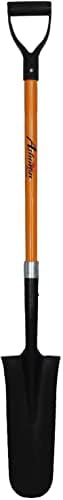 Ashman Drain Spade Shovel (Pack of 6) - 48-Inch Long D Handle Spade - Heavy Duty Handle with Thick Metal Blade - Premium Quality Orange Multi Purpose Shovel.