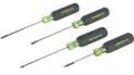 Greenlee 0153-03C Mini-Precision Screwdriver Set, 4 Piece, Silver