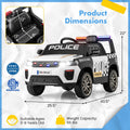 12V Kids Ride on Police Car with Remote and Siren Flashing Lights