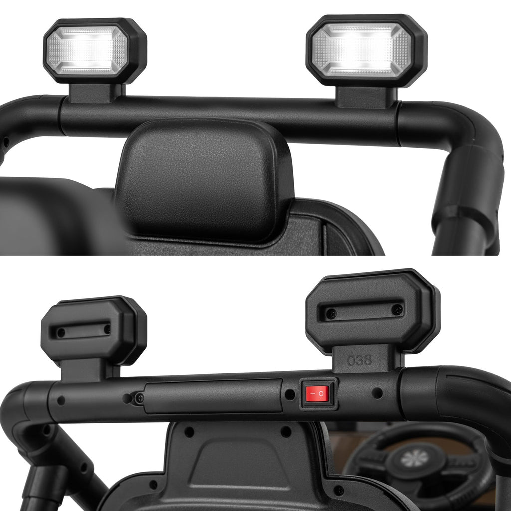 12V Kids Ride on Truck Car with Remote Control Threaded Wheels and 3 Speeds
