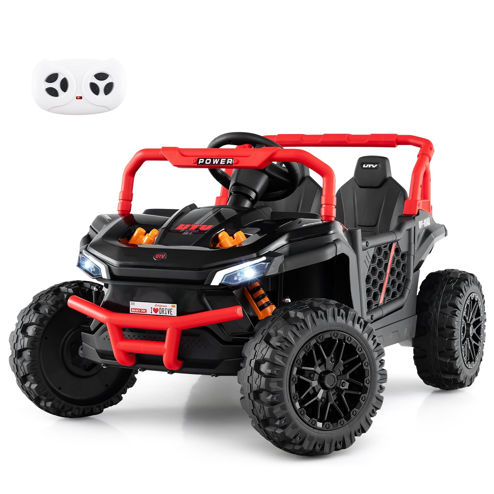 12V Kids Ride on Truck Off-Road UTV with Parental Remote and Lights