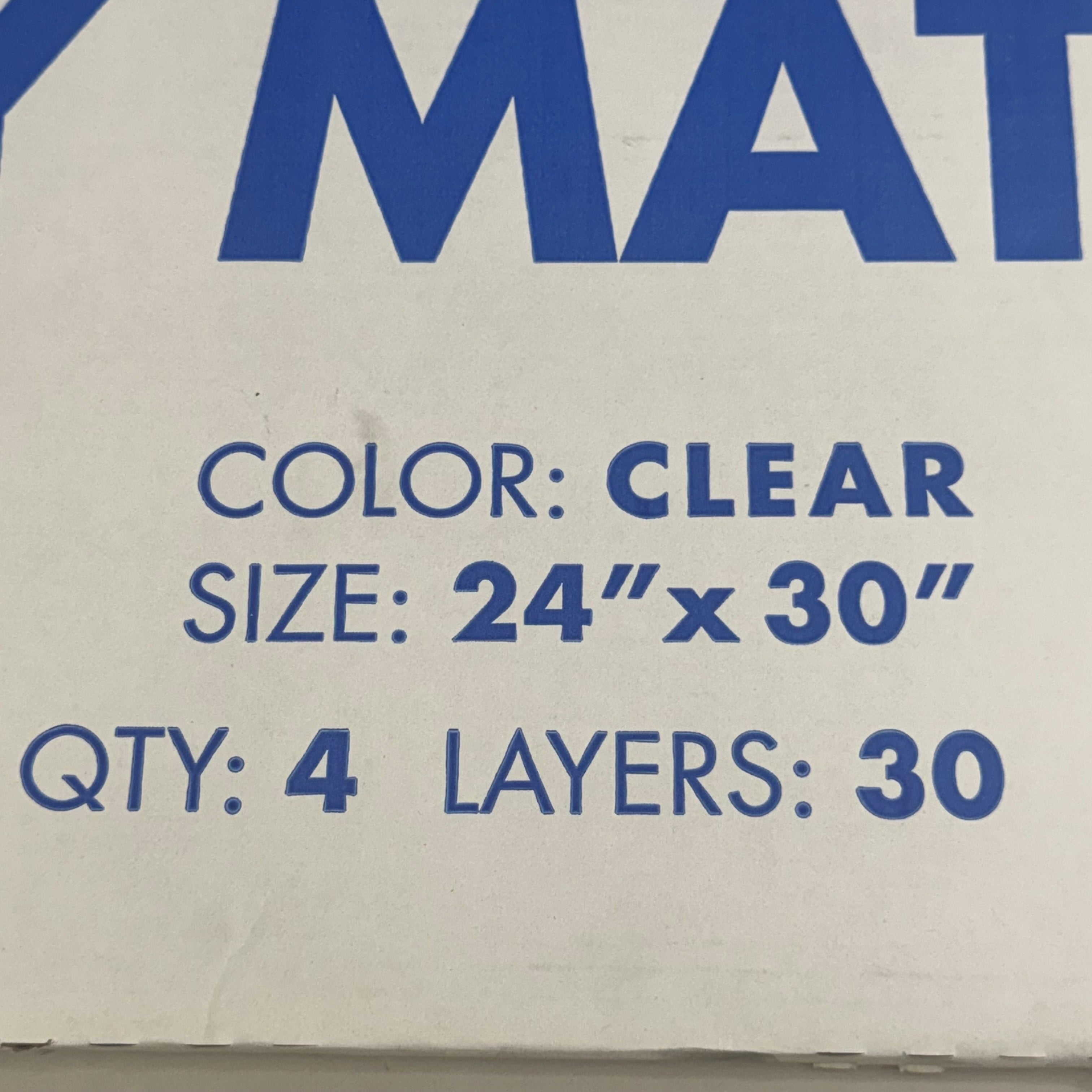 ARMSCO(4 Mats Per Case) Dragon Skin Armortech Tacky Mat Replacement 24"x30" Clear  2677-6219