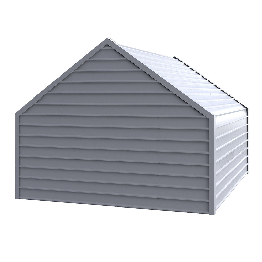 13ftx13ft Metal Livestock Shelter with Enclosed Rear Panel