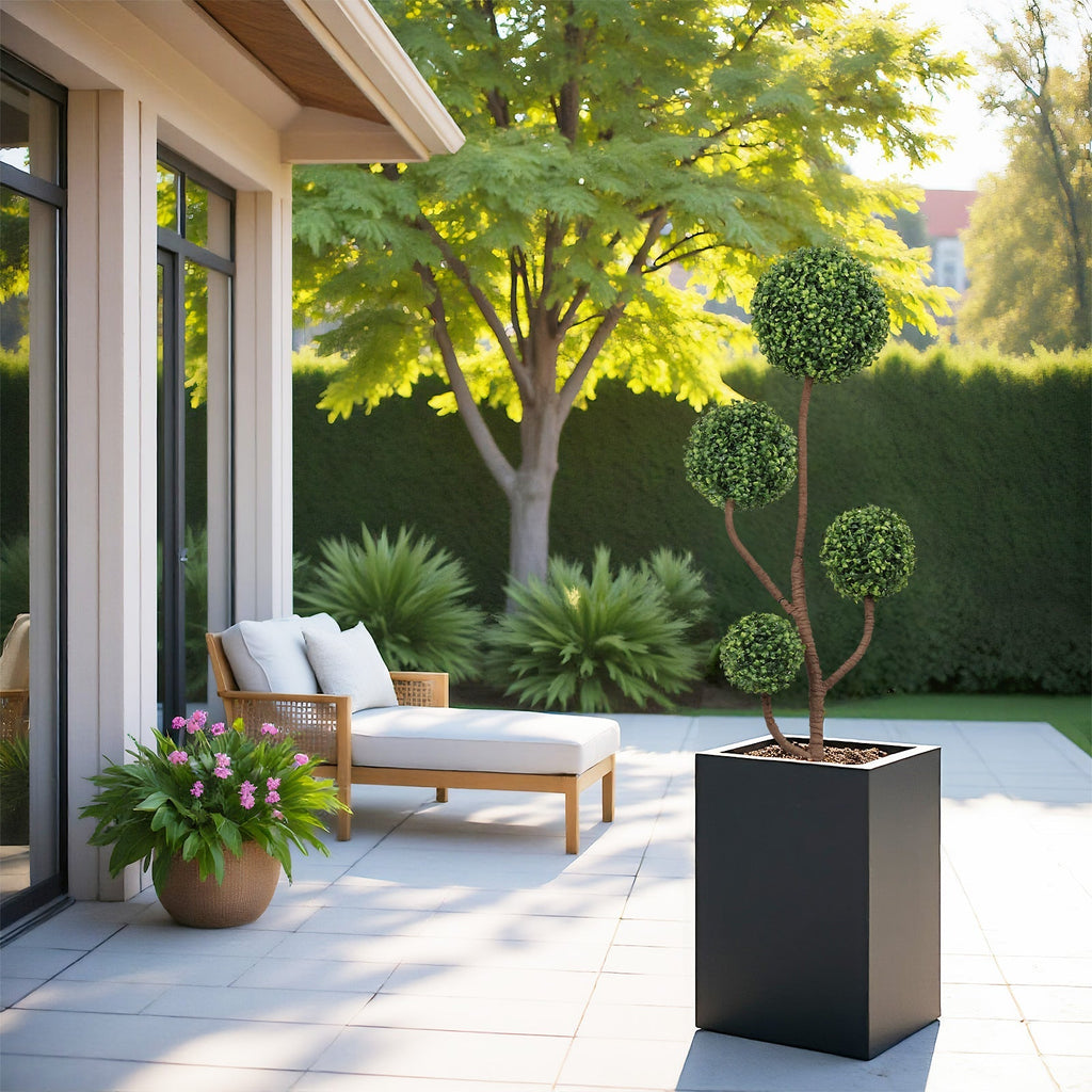4FT Tall Artificial Boxwood Topiary Tree