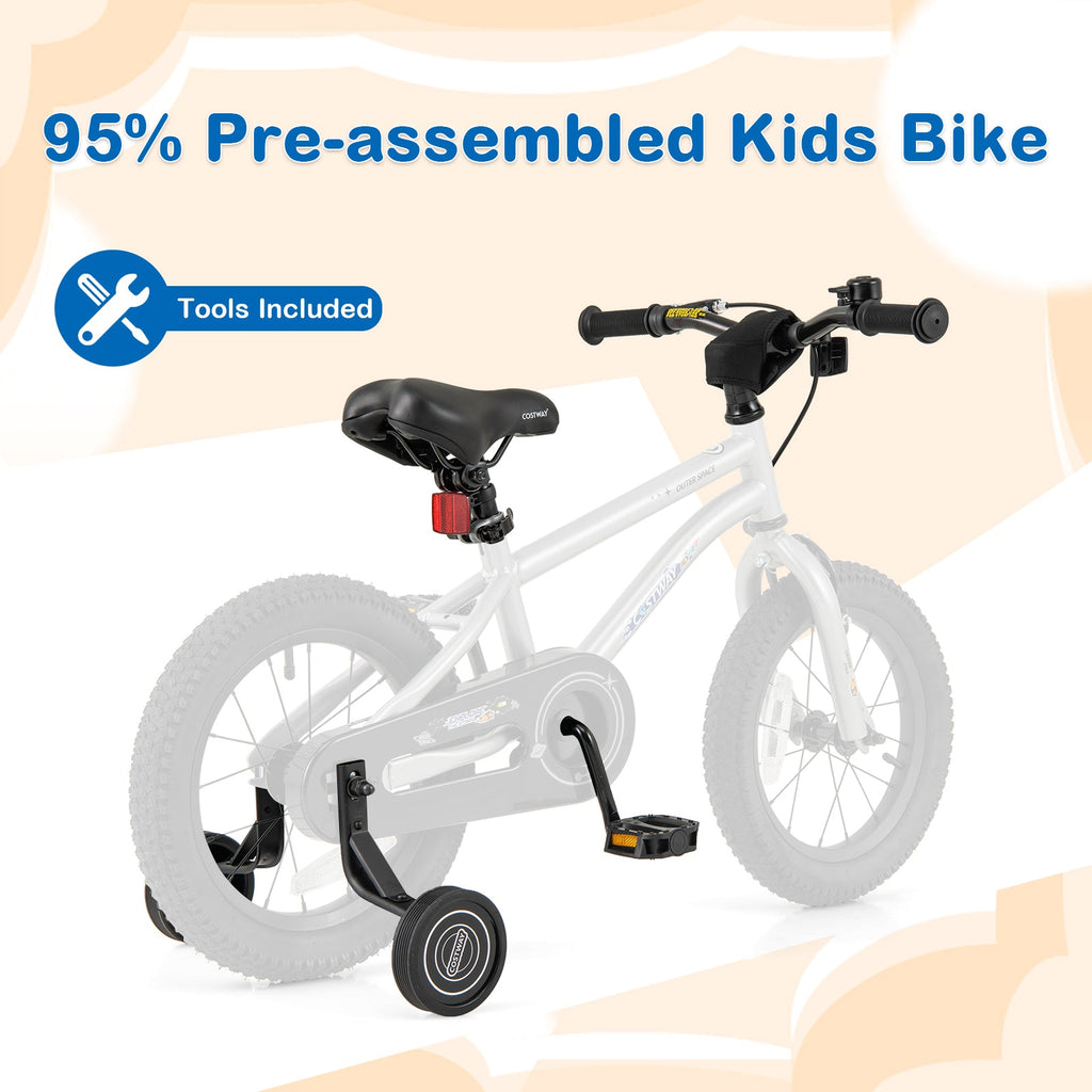 16-Inch Kids Bike Bicycle for Boys Girls 4-7 Adjustable with High Carbon Steel Frame-16 inches
