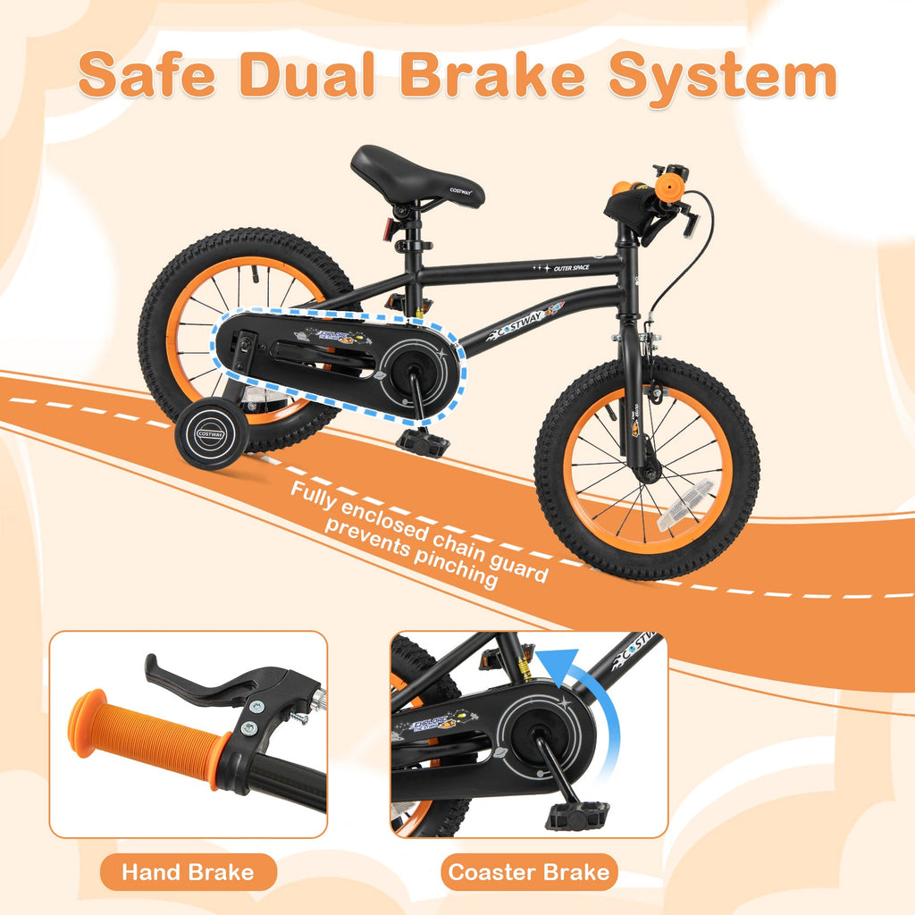 16-Inch Kids Bike Sport Bicycle for 4-7 Years Old with Adjustable Seat and Reflectors-16 inches