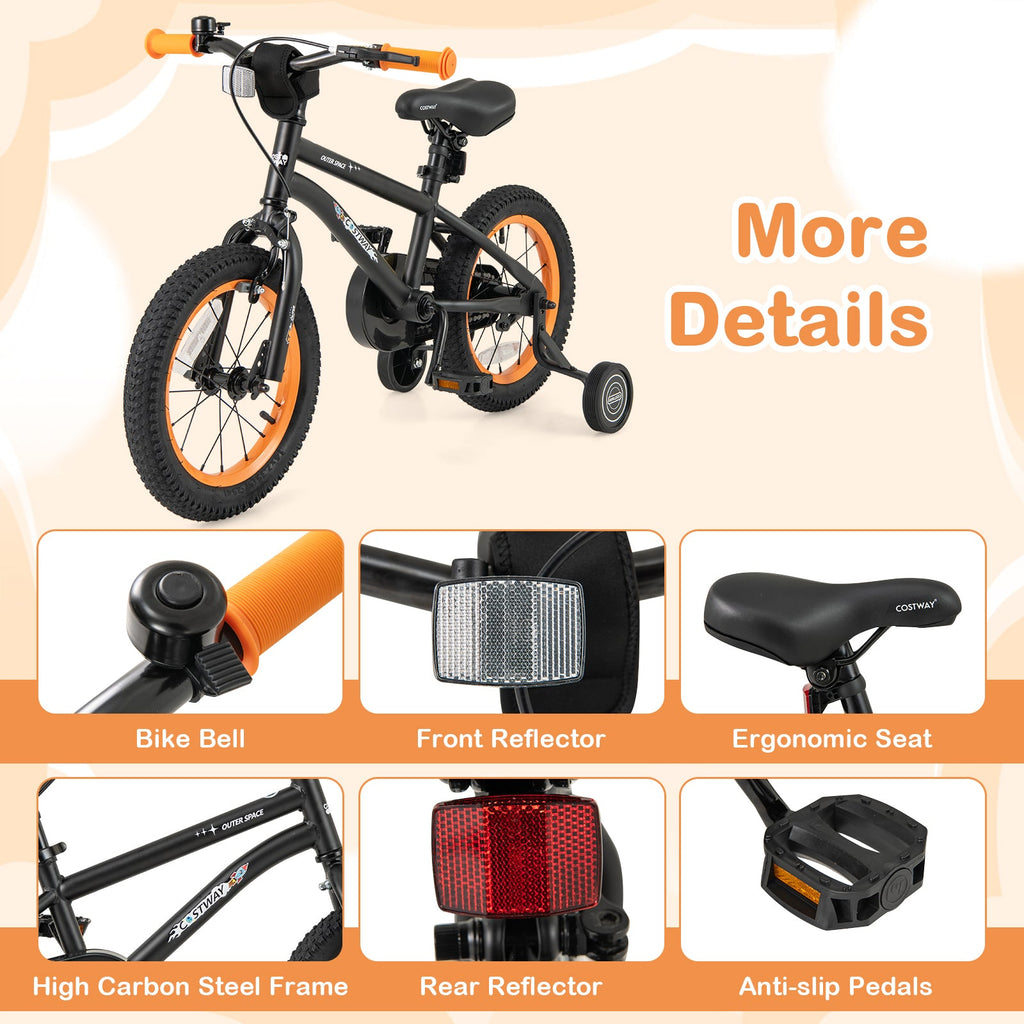 16-Inch Kids Bike Sport Bicycle for 4-7 Years Old with Adjustable Seat and Reflectors-16 inches