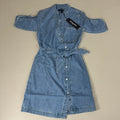 VERONICA BEARD Jeans Women's Dunn Mini Dress Sz-0 Iceberg J24067101286IC
