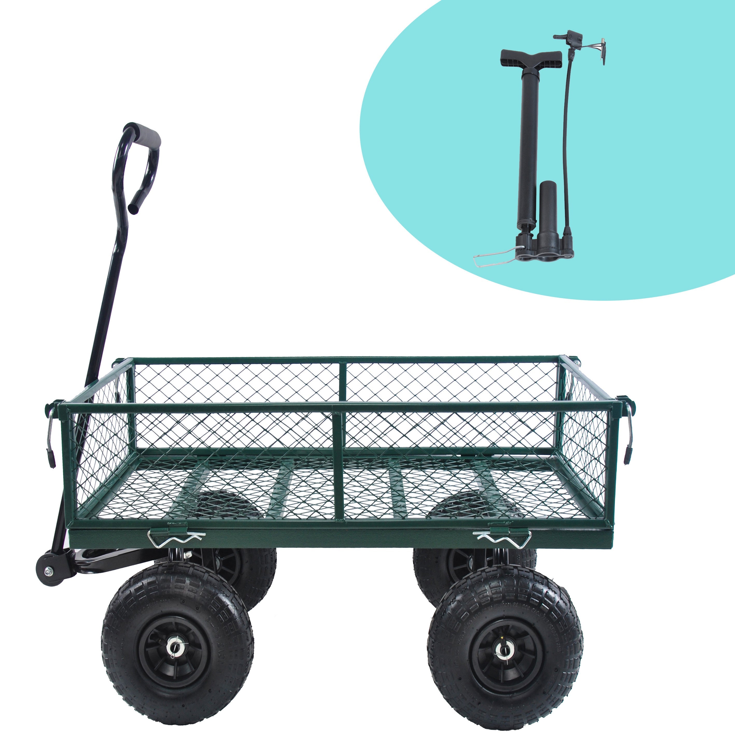 Wagon Cart Garden Cart Trucks in Green