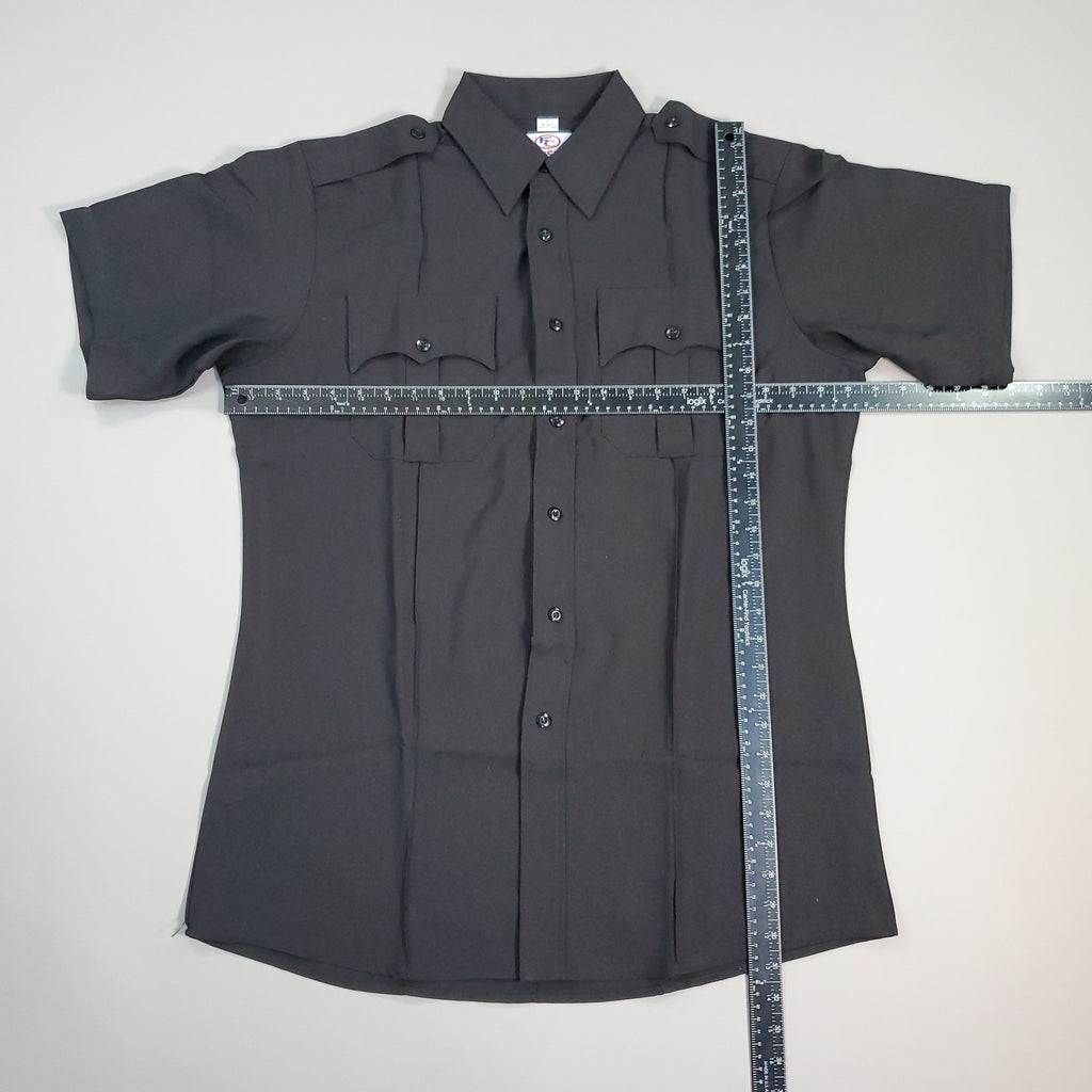 FIRST CLASS Short Sleeve Uniform Shirt Men's Sz L Black LS03 (New)