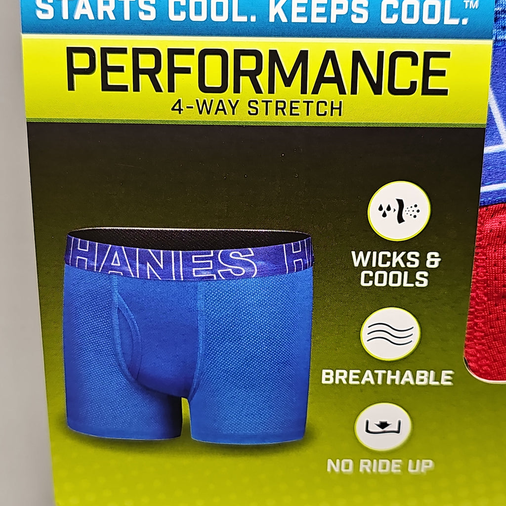 HANES Boxer Briefs 5-Pack Boy's Mesh Stretch X-Temp Size S 6/8 BX88P5 (New)