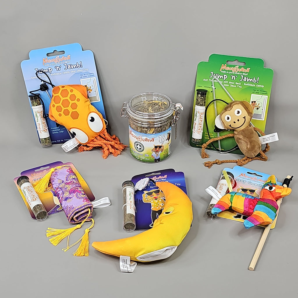 SMARTER PAW Meowijuana Organic Catnip Cat Toy Variety Pack (New)