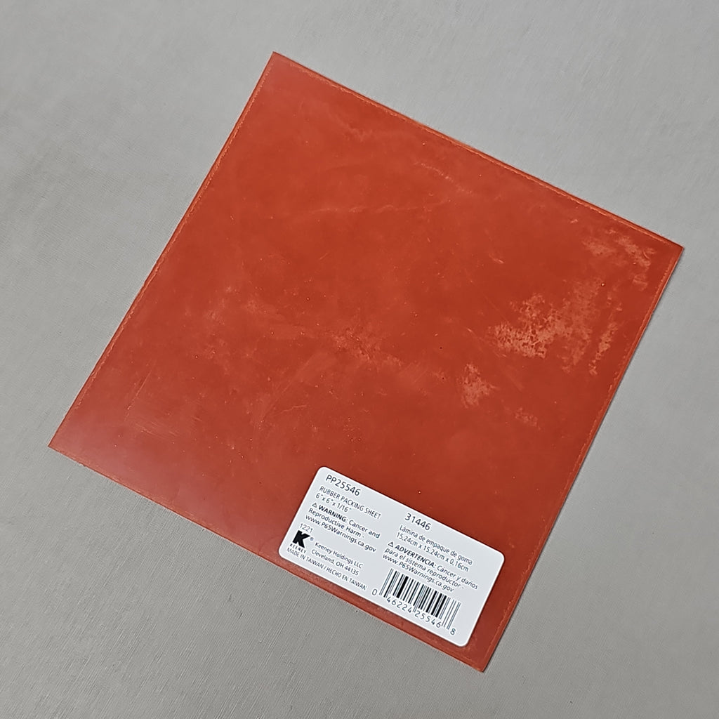 KEENEY Plumb Pak Rubber Packing Sheet 5-Pk 6 x 6 x 1/16" PP25546 (New)