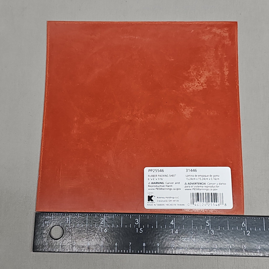 KEENEY Plumb Pak Rubber Packing Sheet 5-Pk 6 x 6 x 1/16" PP25546 (New)