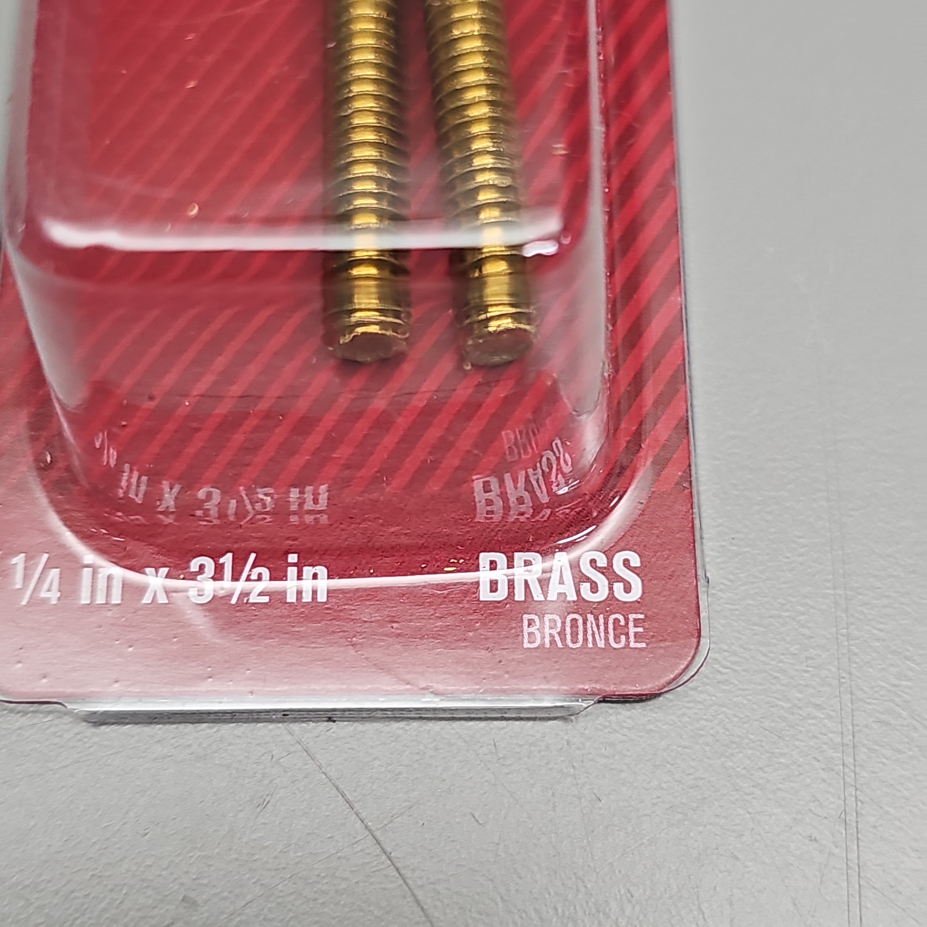 ACE HARDWARE Toilet Screw Set 4-Pk 1/4" x 3.5" Brass ACE835-161 41897 (New)