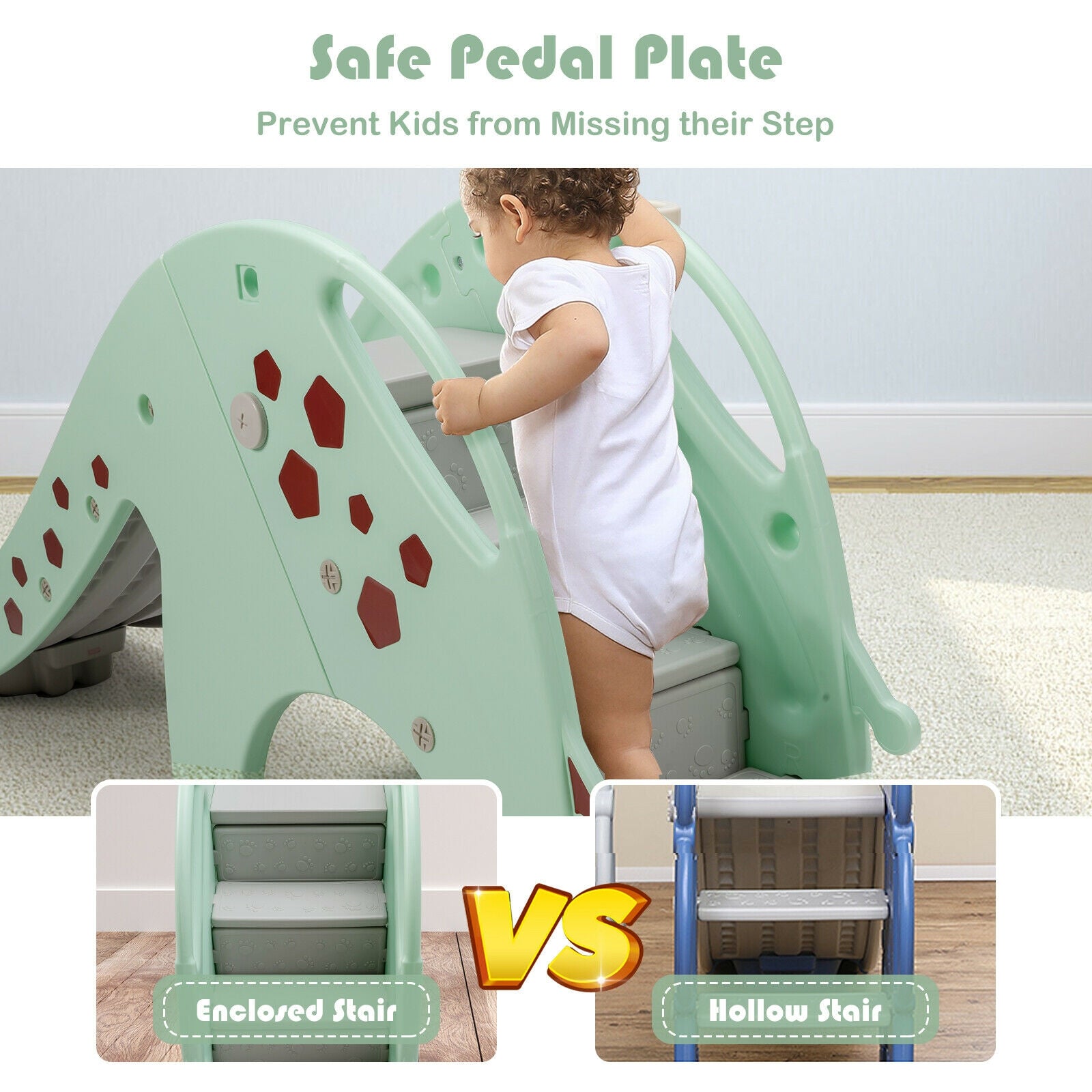 3-in-1 Kids Climber Slide Play Set with Basketball Hoop