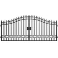 16x8 ft Steel Dual Swing Driveway Gate