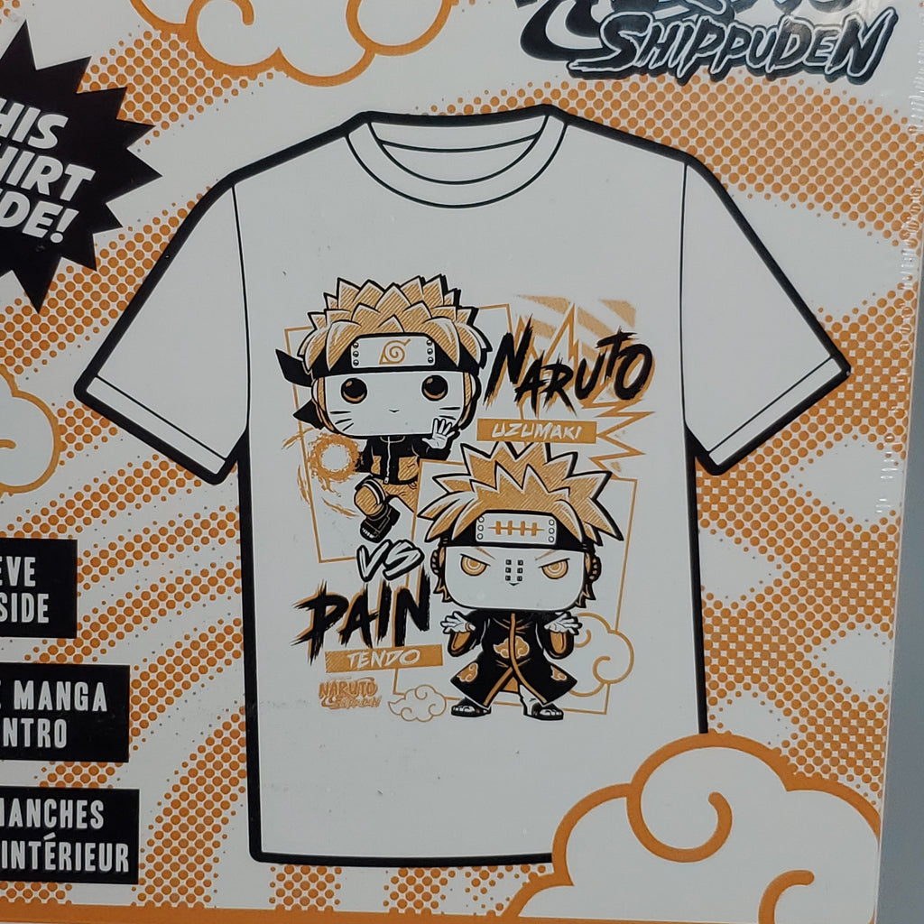 FUNKO Pop Naruto Shippuden Unisex T-Shirt SZ S Naruto vs Pain Boxed Tee