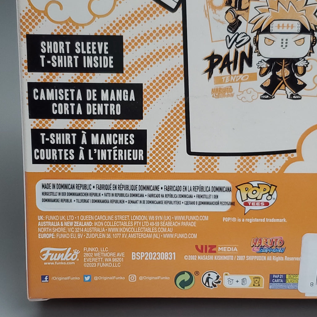 FUNKO Pop Naruto Shippuden Unisex T-Shirt SZ XS Naruto vs Pain Boxed Tee