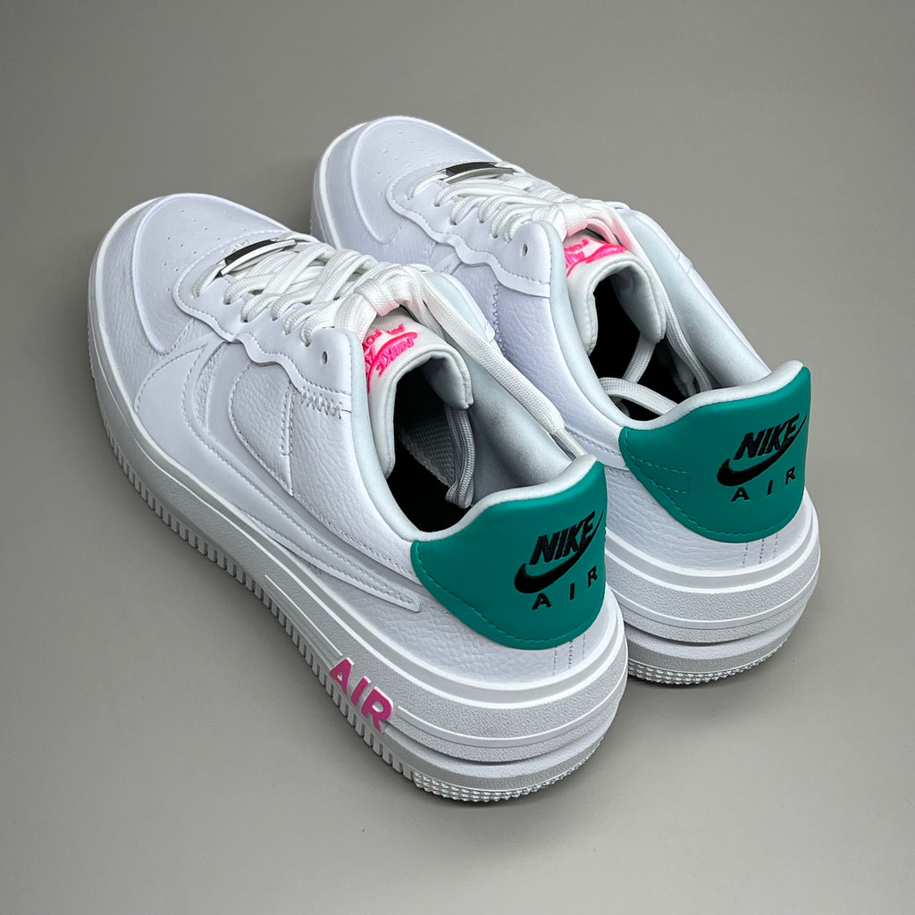NIKE Air Force 1 PLT.AF.ORM Tapered Toe Shoes Sz Women's 8 White/Pink/Blue FN7180-100