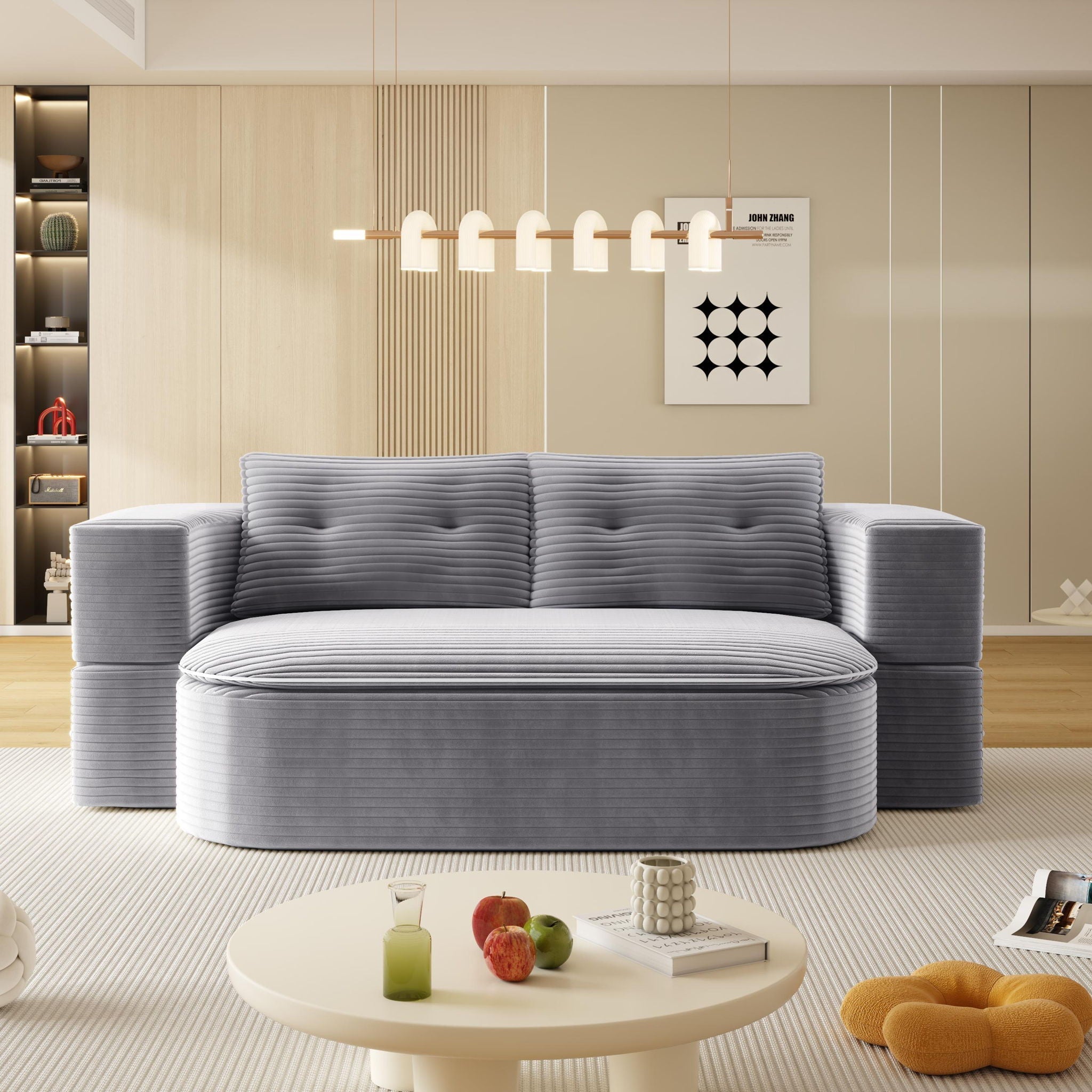 Convertible Floor Sofa Bed With Multi Functional Blanket