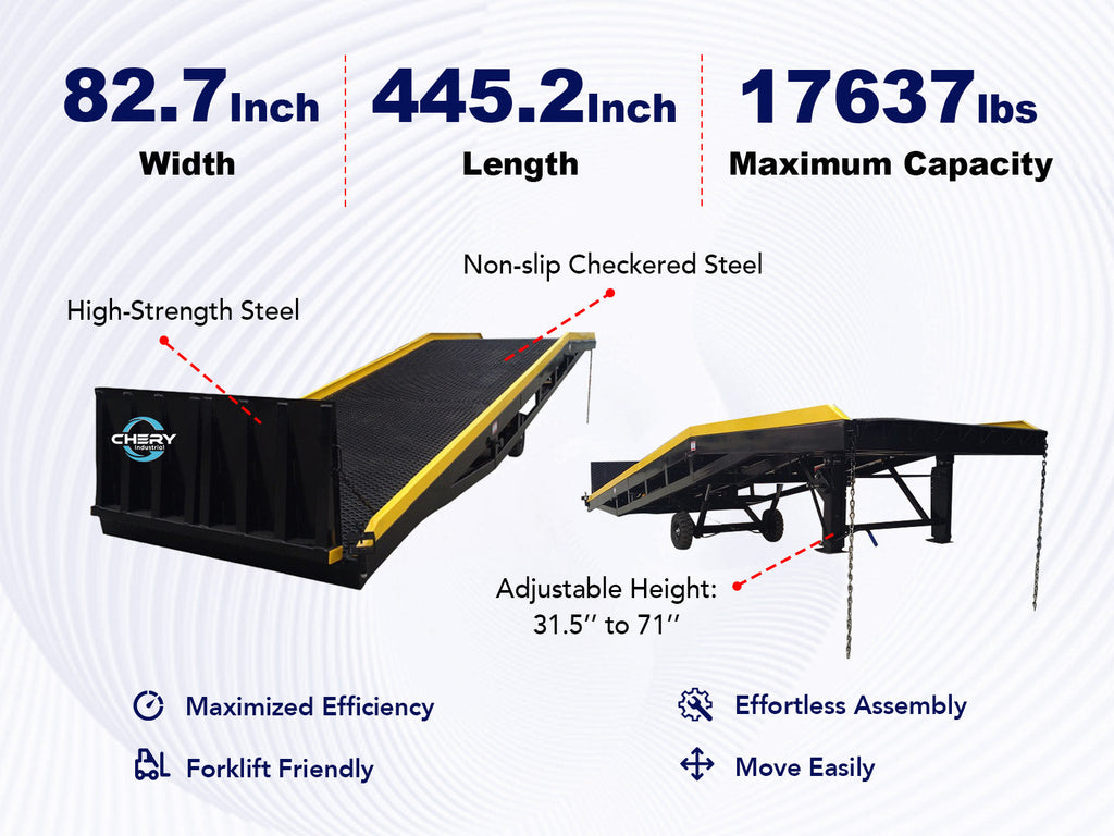 18,000 lb. Capacity Portable Loading Dock Ramps Yard Ramp