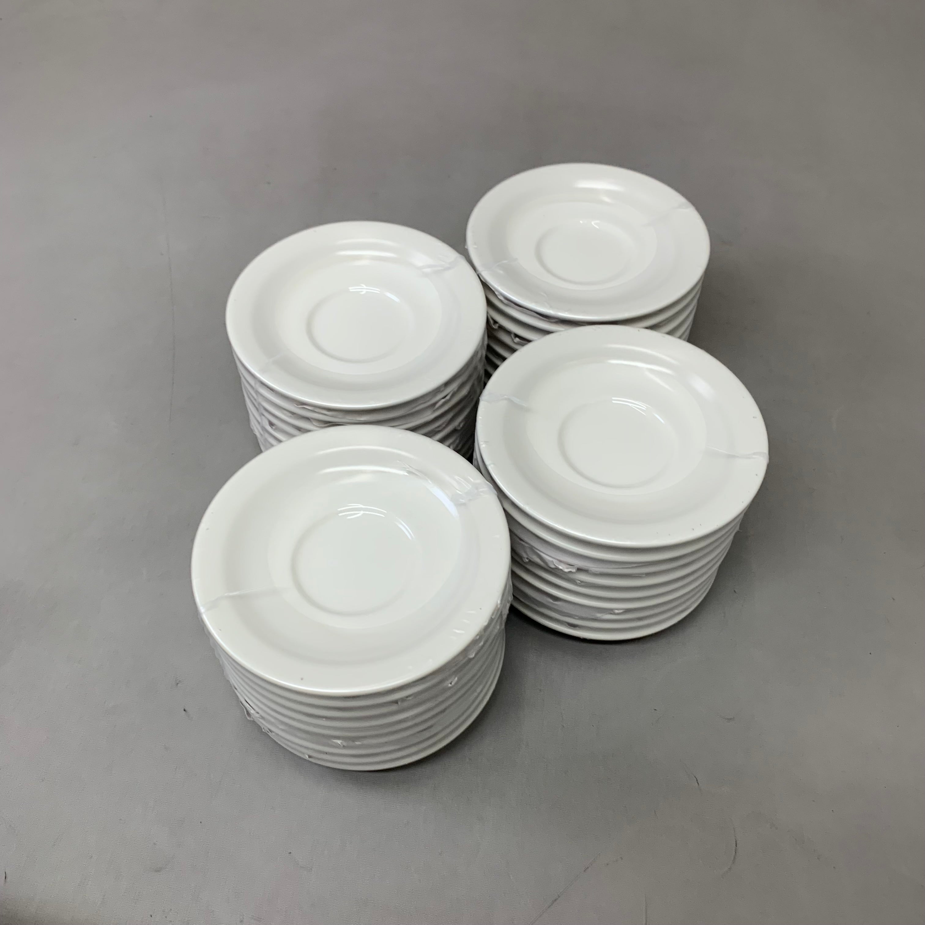 TUXTON (36 PACK) Ceramic Round Reno/Nevada Saucer  5 1/2" Eggshell TNR-002