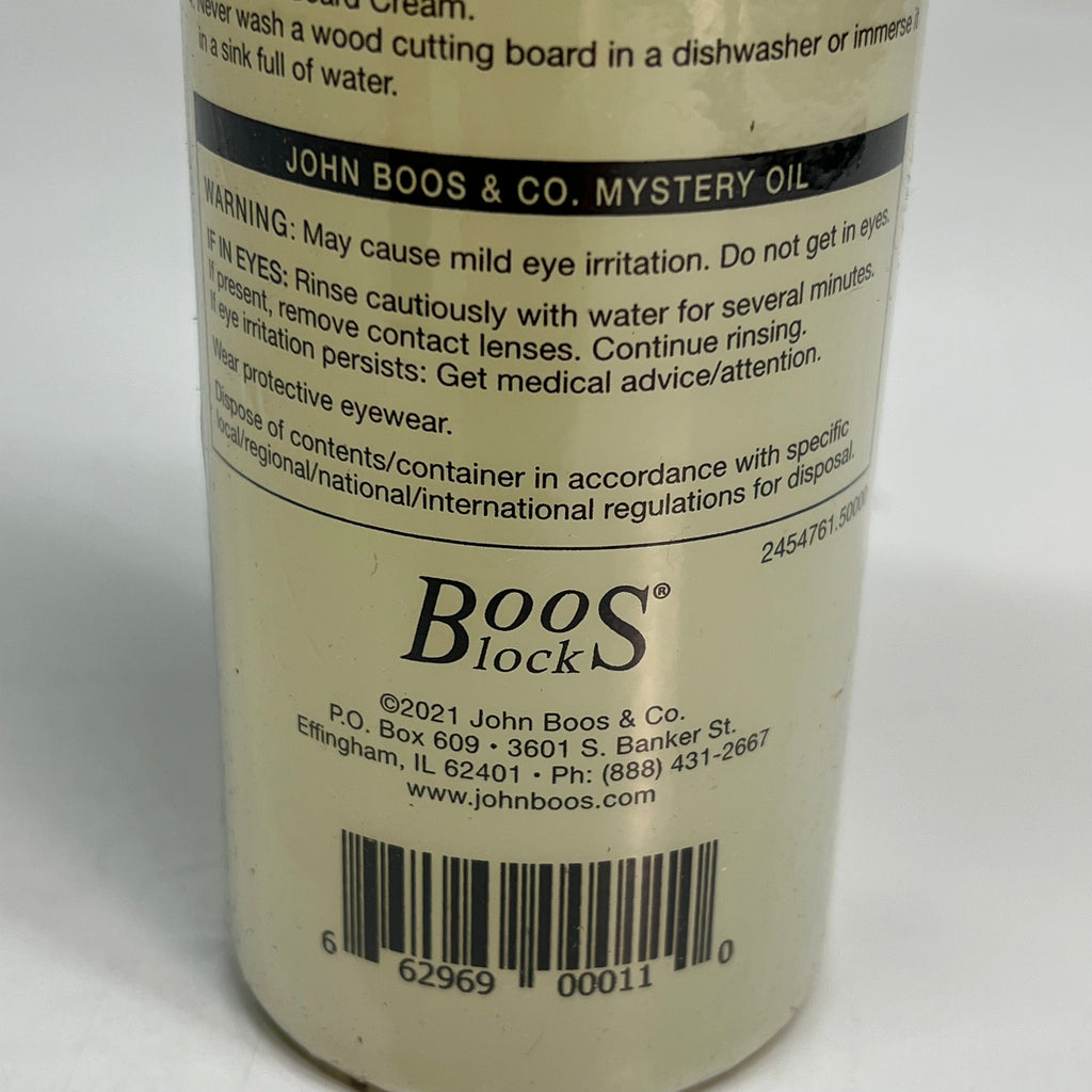JOHN BOOS Cutting Board Oil & Applicator For Wooden Kitchen Accessories 16 Fl Oz